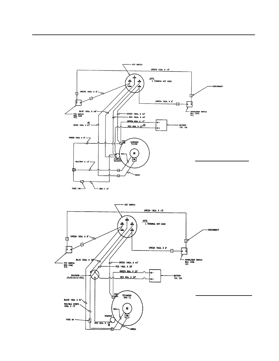 Wiring diagrams | DR Power Walk-behind 8 - 15 HP (1998 - 2001) User