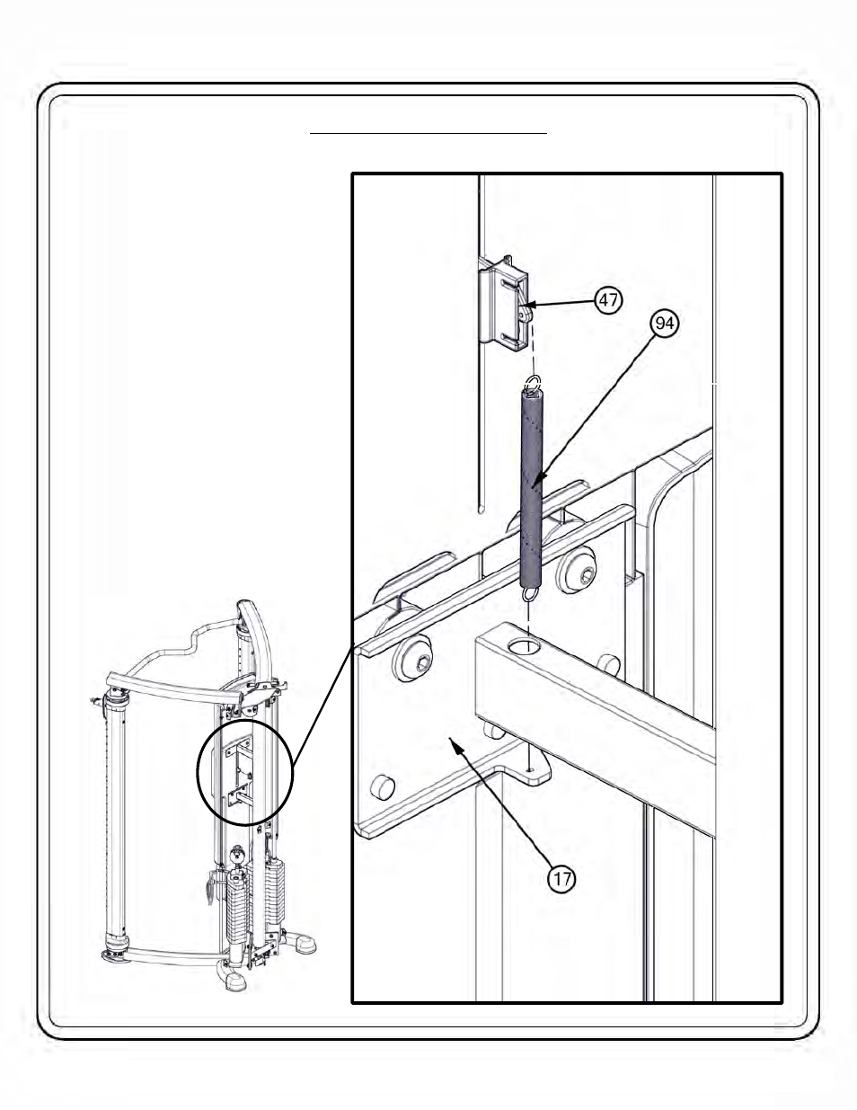 Owner’s manual frame assembly | Hoist Fitness Mi6 User Manual | Page 38
