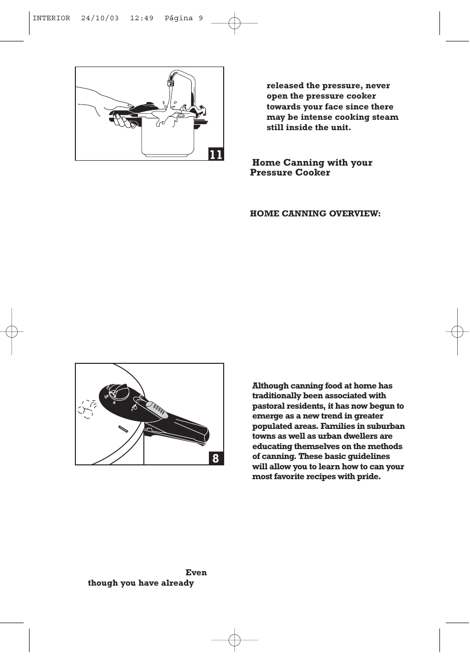 Fagor America FAGOR SPLENDID PRESSURE COOKER User Manual | Page 9 / 68
