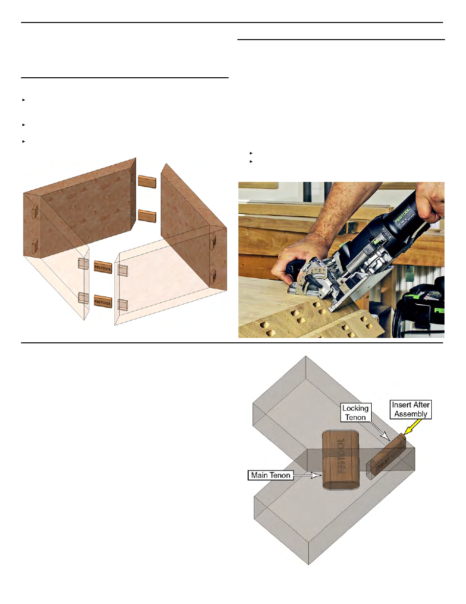 Making Miter Box Joints Making Lock Tenon Joints Festool