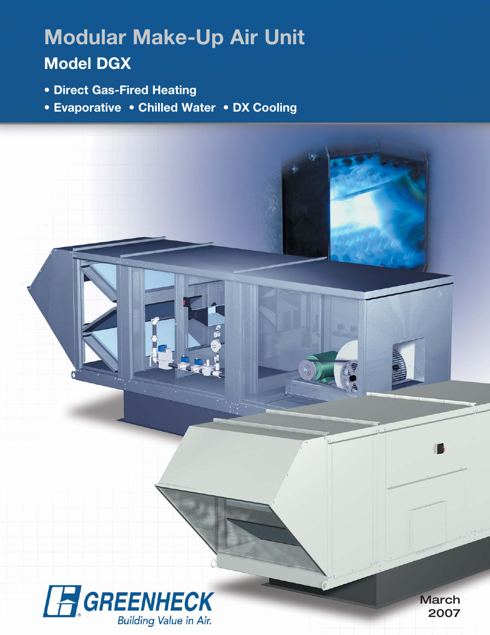 Greenheck Fan Modular Make-Up Air Unit DGX User Manual | 8 pages