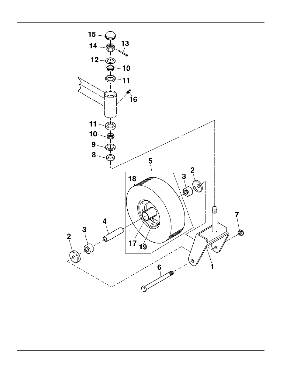 Front caster assembly | Great Dane Chariot Brutus GBKW2552S User Manual