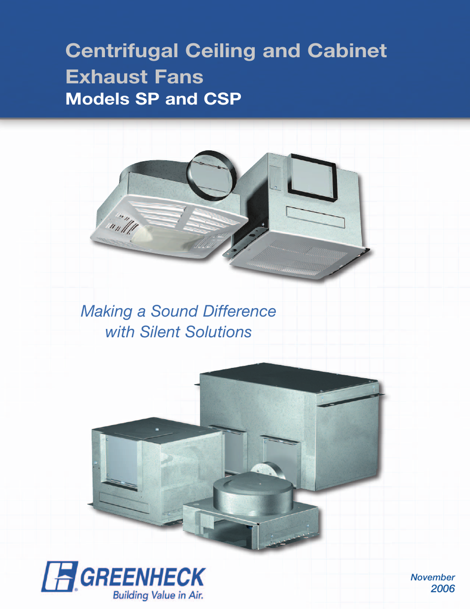 Greenheck Fan Csp User Manual 20 Pages Also For Sp