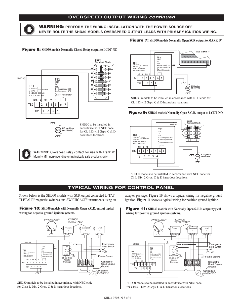 Warning, Continued, Overspeed output wiring | Murphy ... trip gas gauge wiring diagram yamaha 