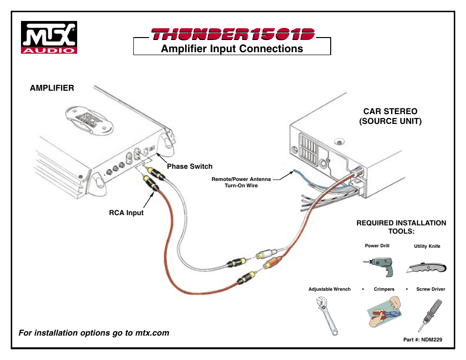 MTX Audio MTX Thunder 1501D User Manual 2 Pages mtx-audio-mtx-thunder-1501d-user-manual-2-pages