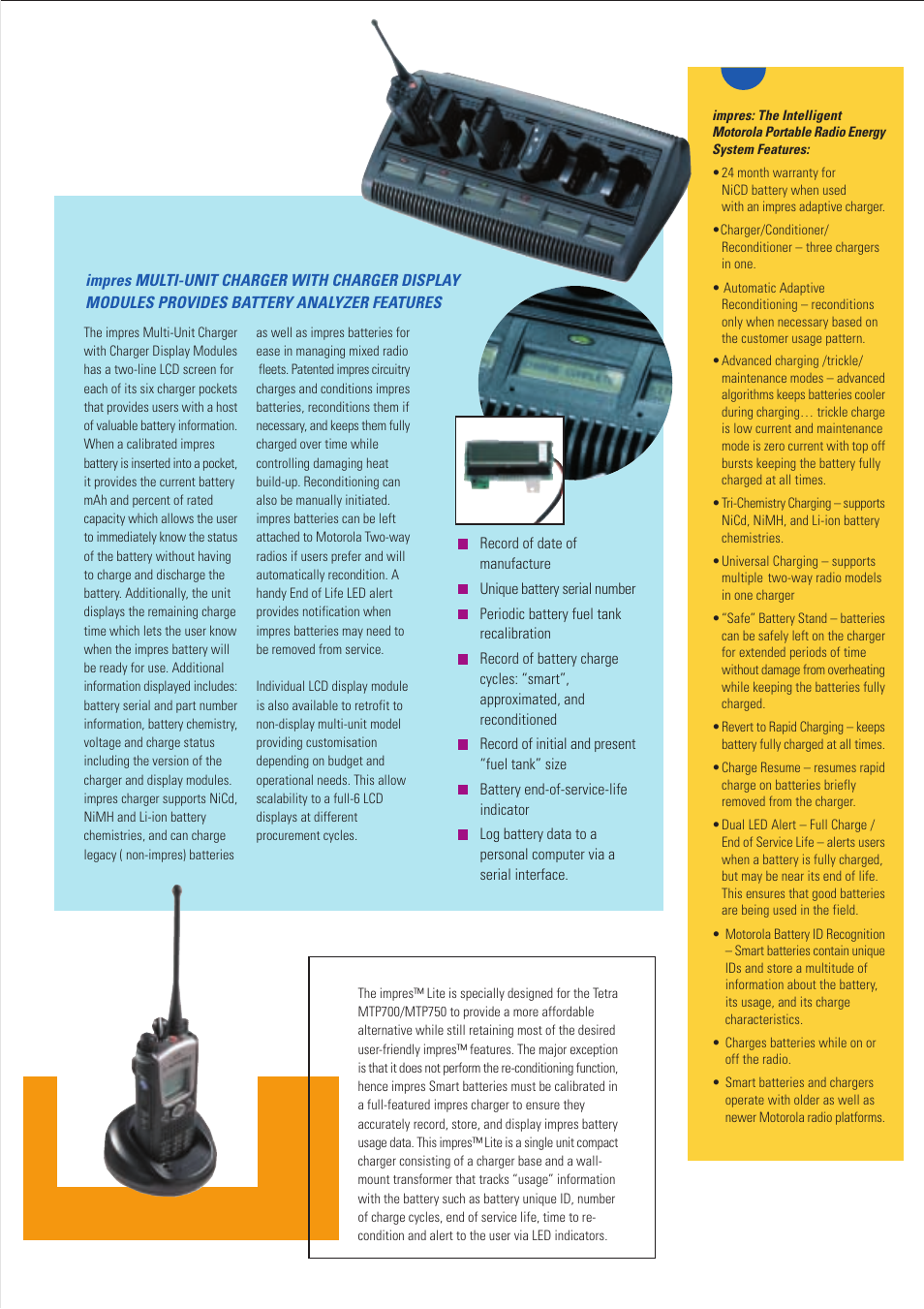 Motorola Impres The Intelligent Portable Radio Energy System