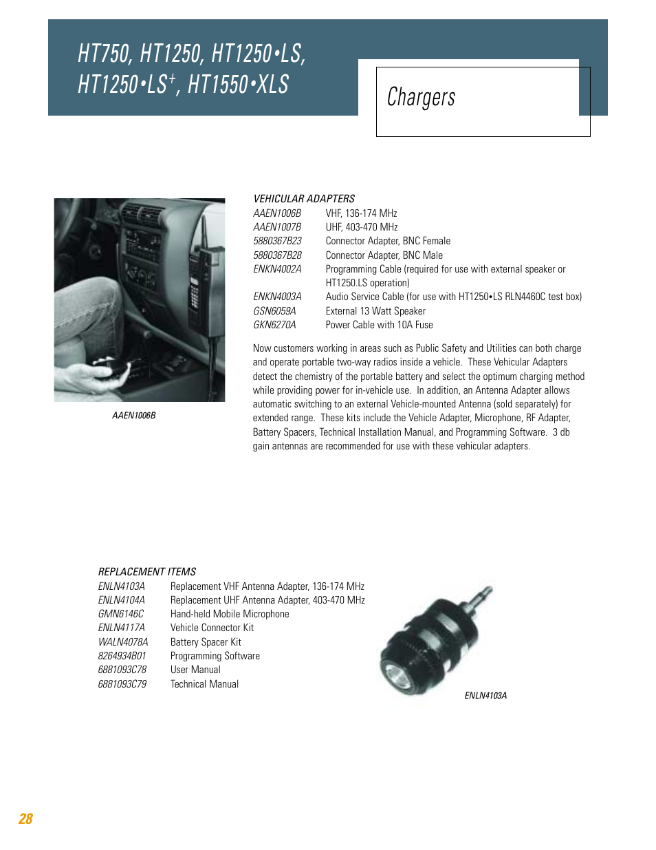 Ls, ht1250, Ht1550, Xls chargers | Motorola HT750 User Manual | Page 28