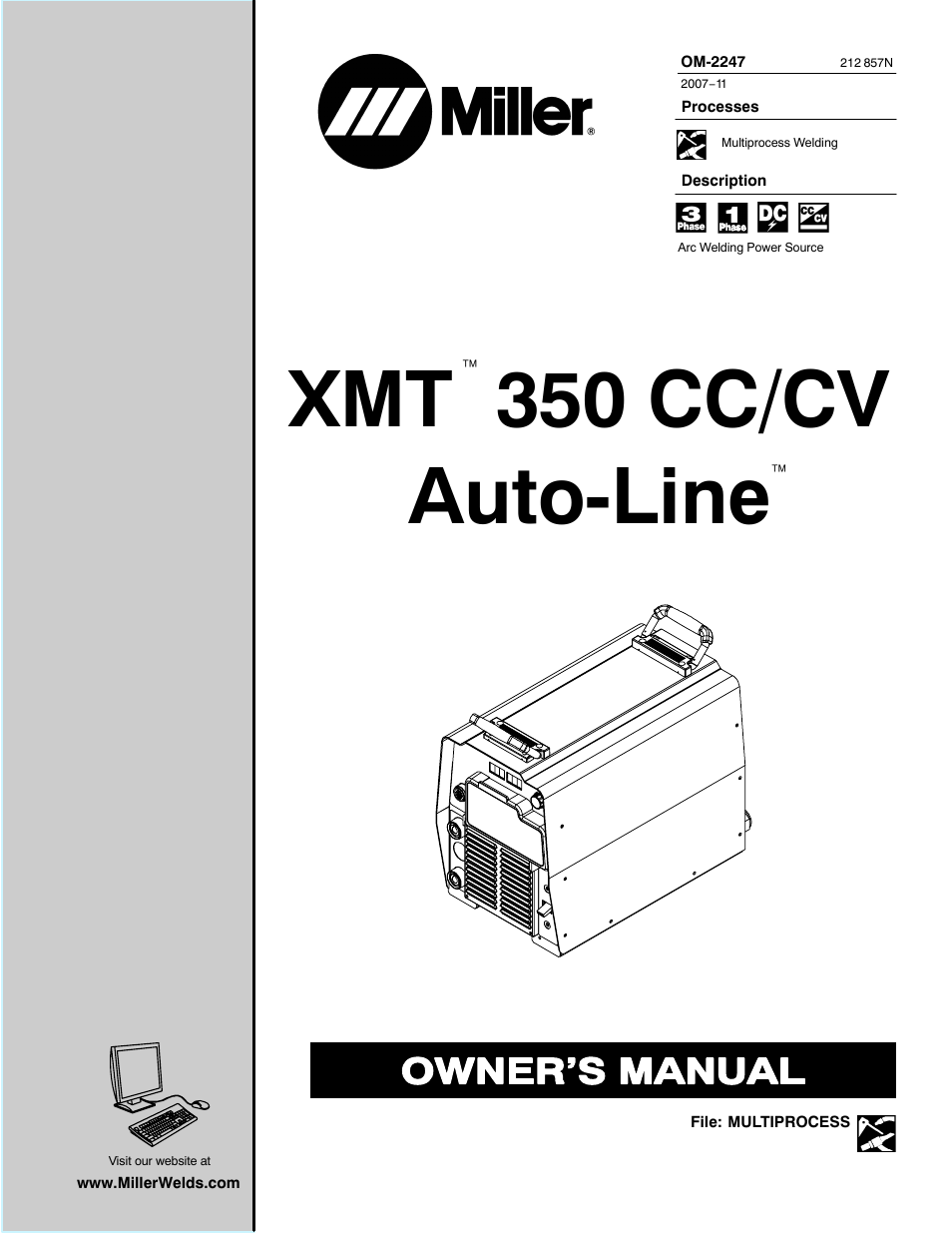 miller electric xmt 350 cc  cv user manual