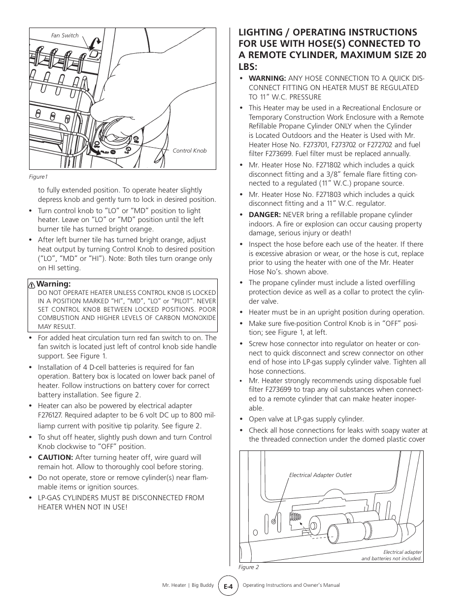 Mr. Heater BIG BUDDY MH188 User Manual | Page 4 / 16