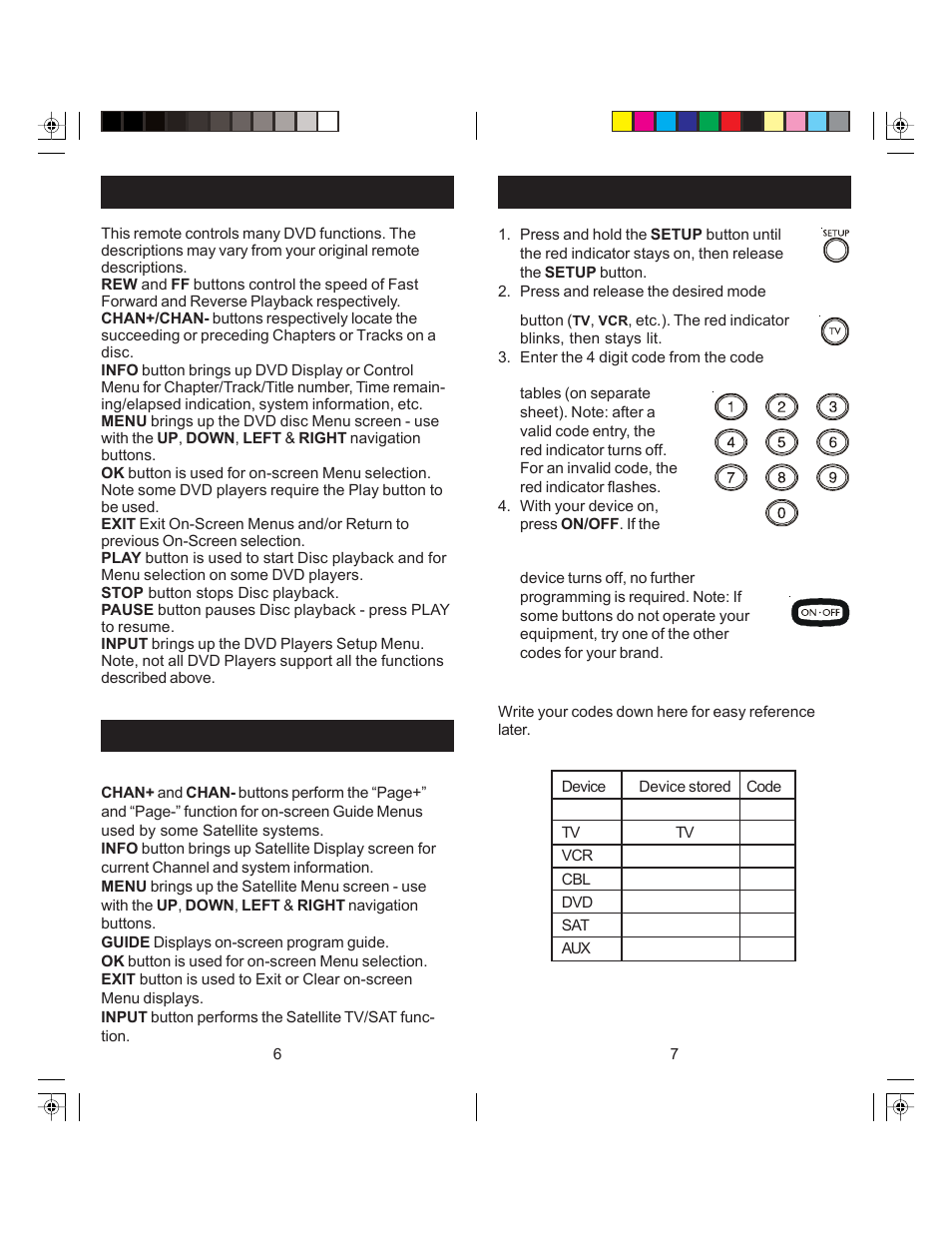 GE 24922 GE Universal Remote 6 Device User Manual | Page 4 / 9