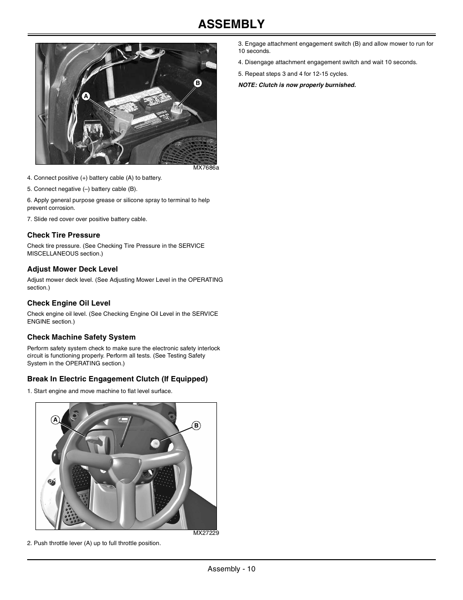 User Manual John Deere 322 Mower Deck
