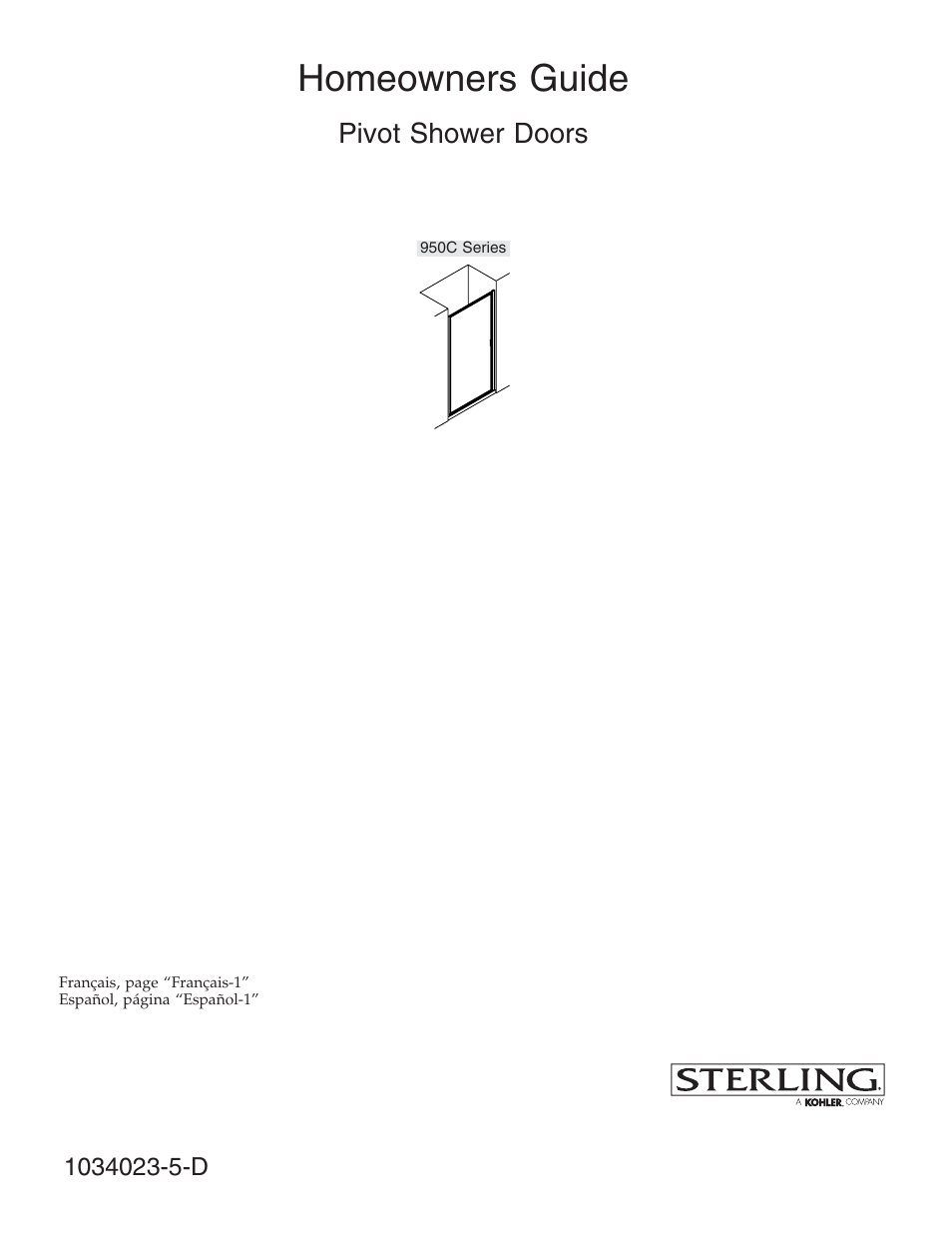 Sterling Plumbing Pivot Shower Doors 950C Series User Manual | 12 pages