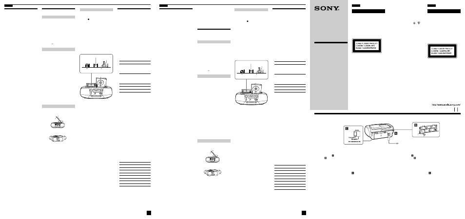 Sony CFD-V3 User Manual | 2 pages