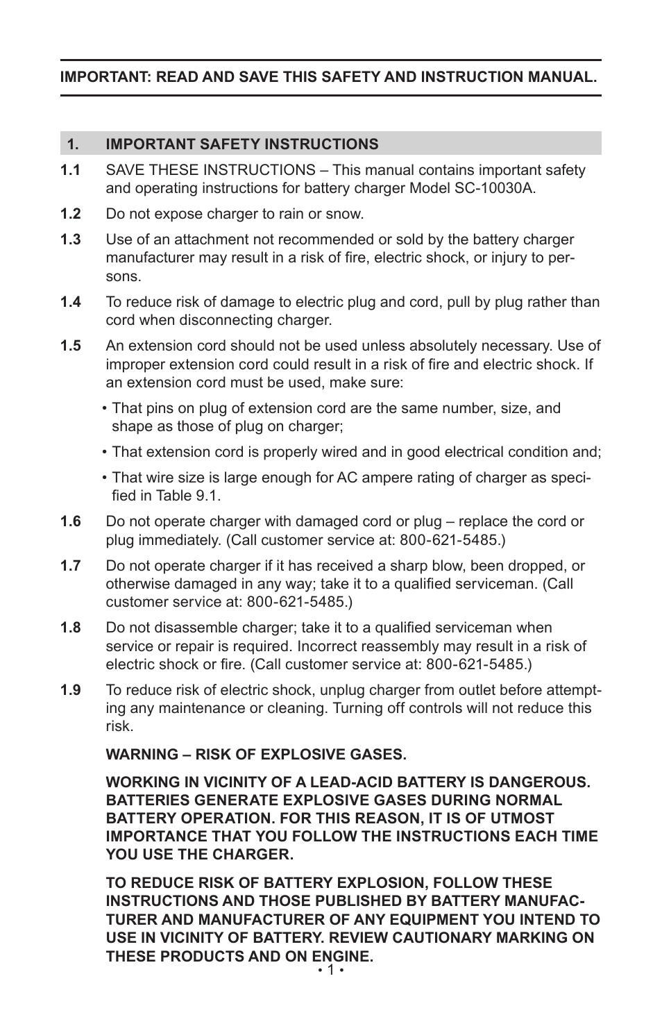 Schumacher SC-10030A. User Manual | Page 3 / 40