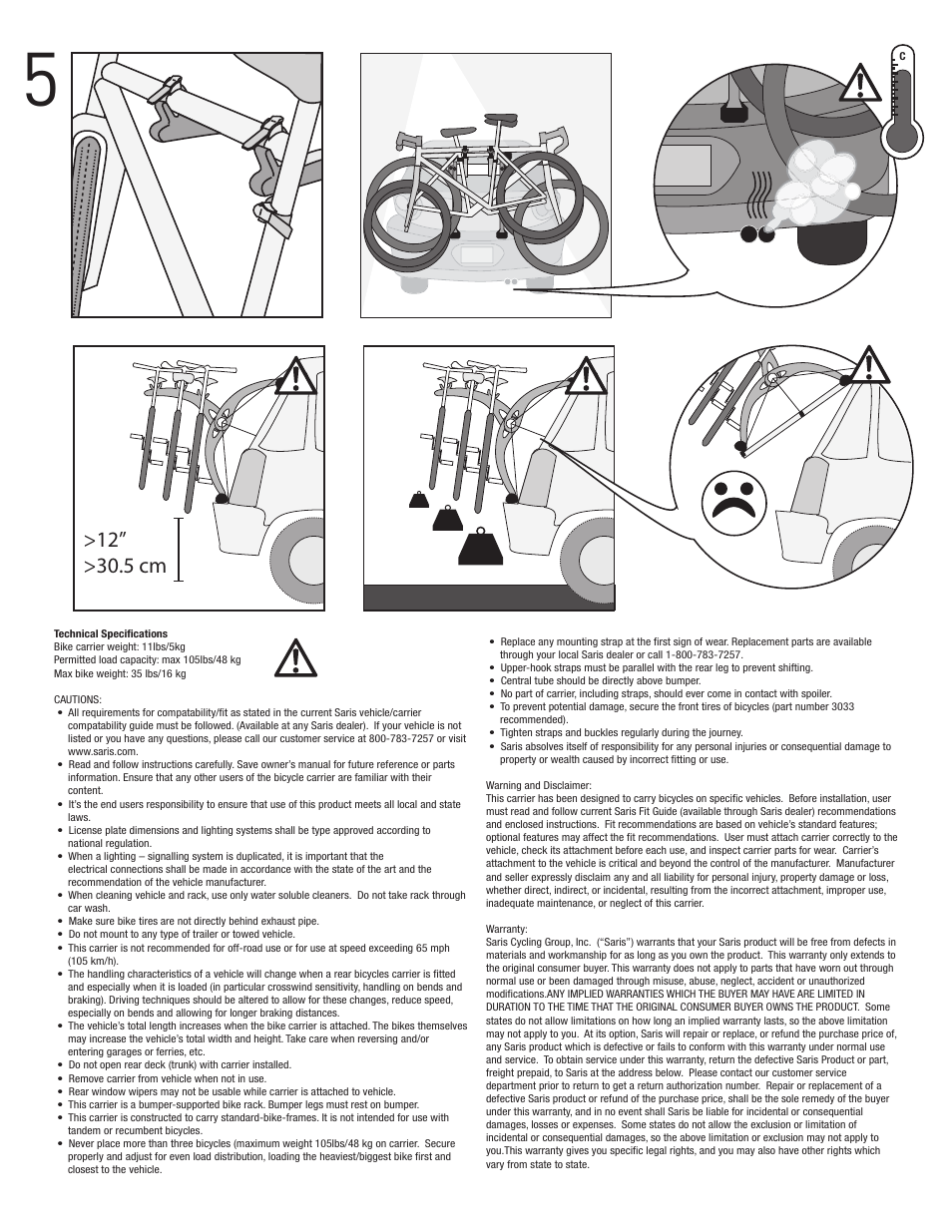 Saris Bones 3 (3-bike) 801 User Manual | Page 10 / 10