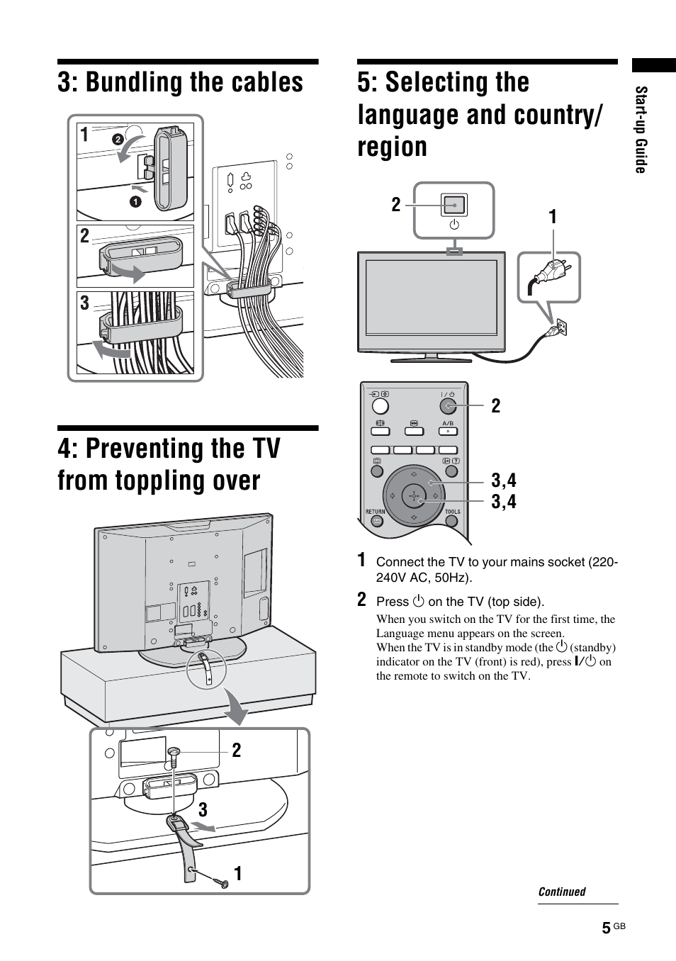 Sony BRAVIA KDL26S2000 User Manual Page 5 / 132 Sony BRAVIA KDL26S2000 User Manual Page 5 / 132