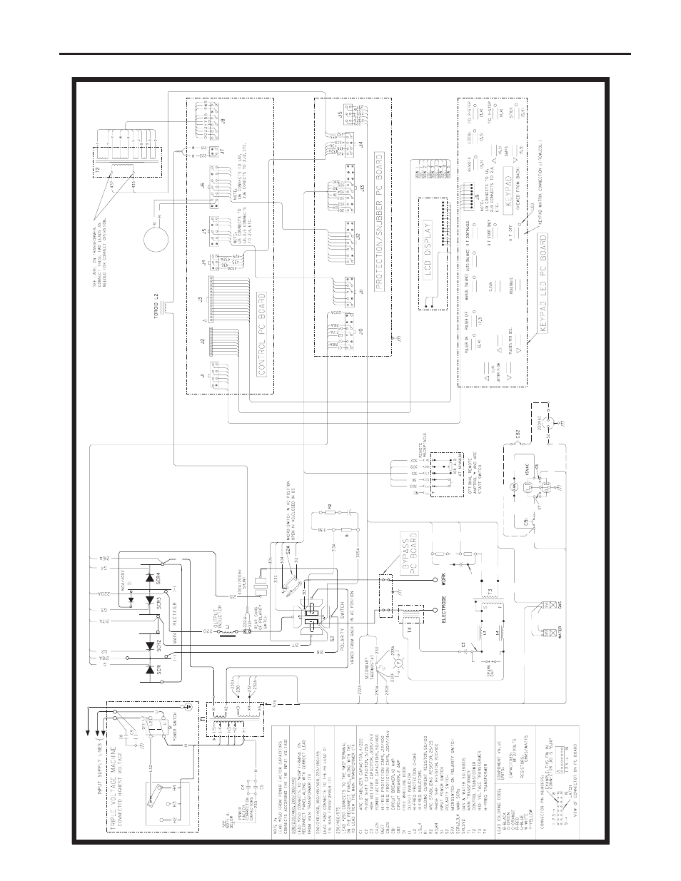 Wiring diagram | Lincoln Electric SQUARE WAVE TIG 255 IM520-B User
