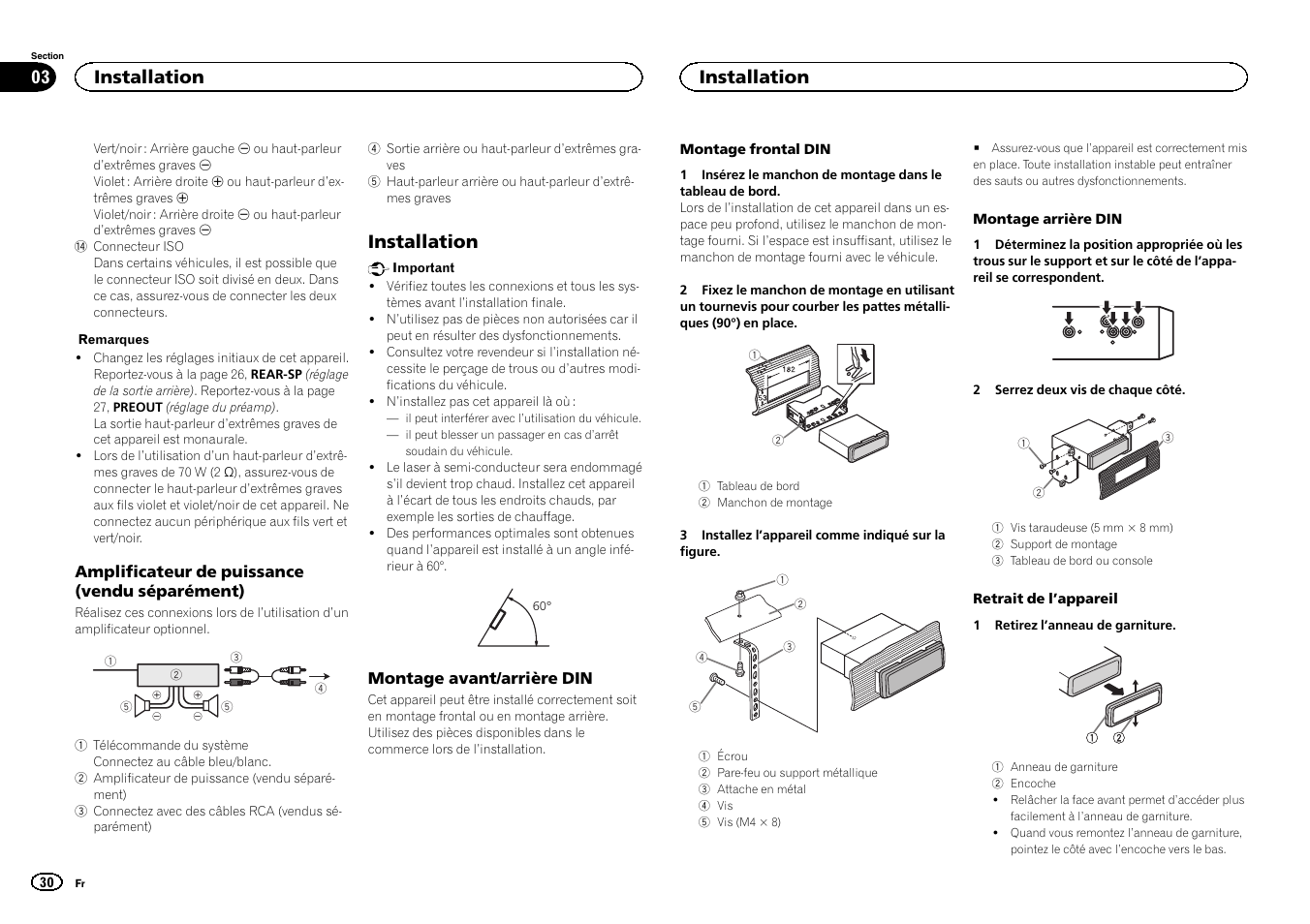 Installation | Pioneer DEH-2400UB EU User Manual | Page 30 / 132