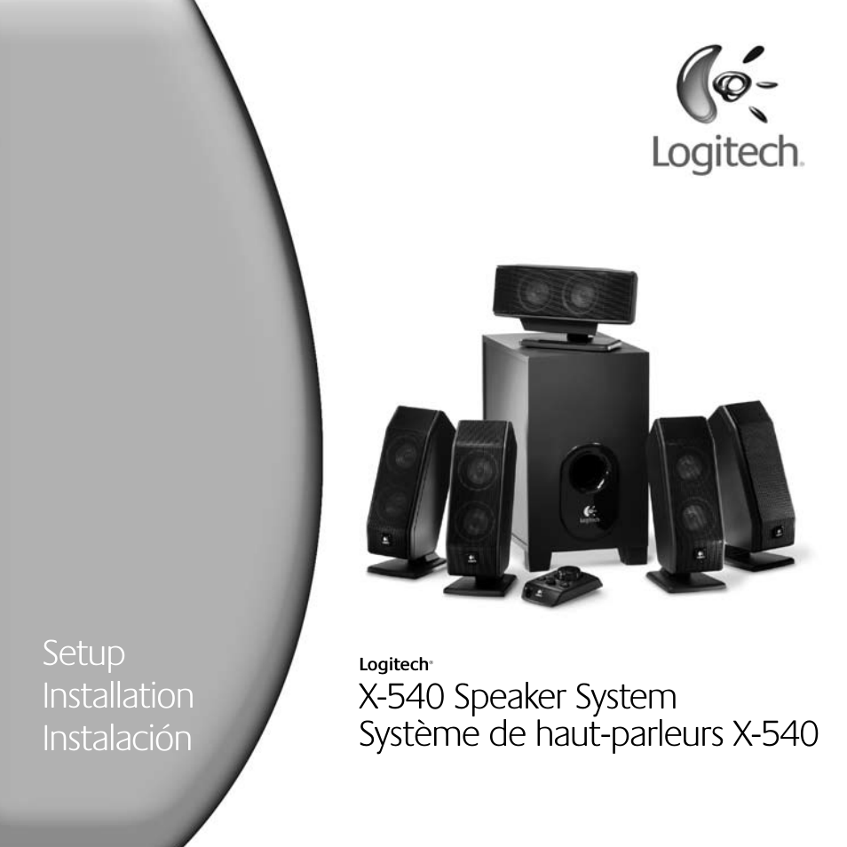 Logitech Speaker System X-540 User Manual | 28 pages