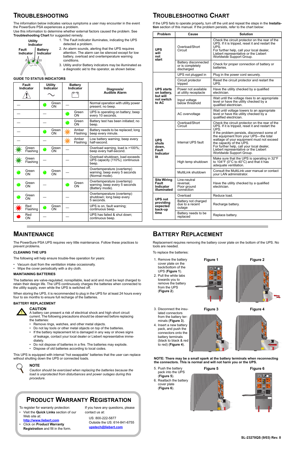Battery Replacement Chart