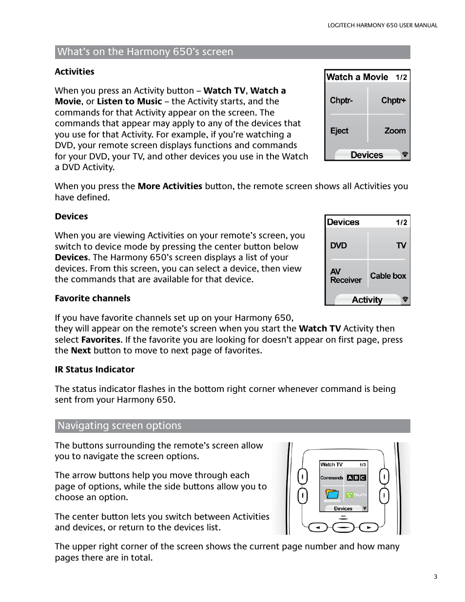 Logitech Harmony 650 User Manual | Page 7 / 26 | Also for: Harmony SD