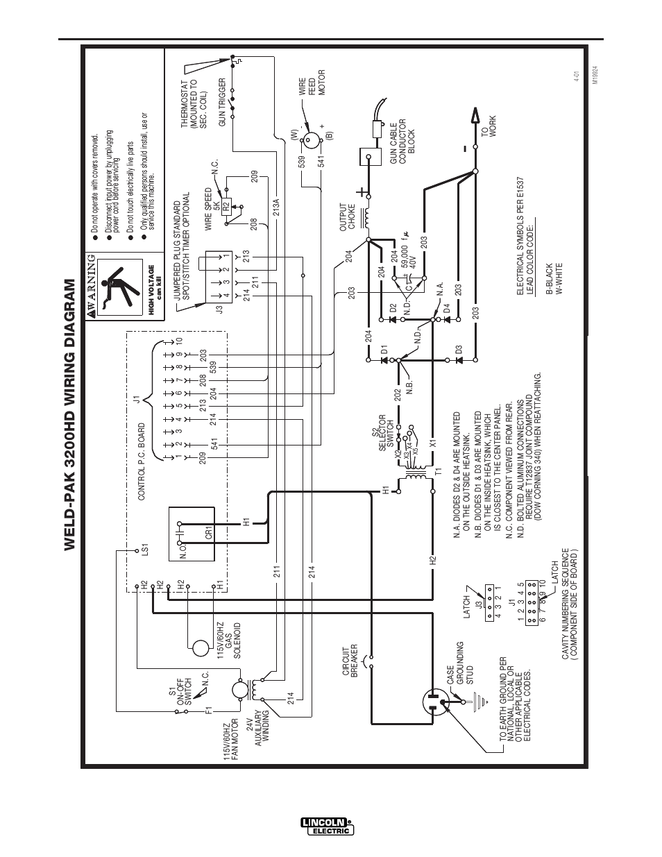 Diagrams, Weld-pak 3200hd, Weld-pak 3200hd wiring diagram | Lincoln