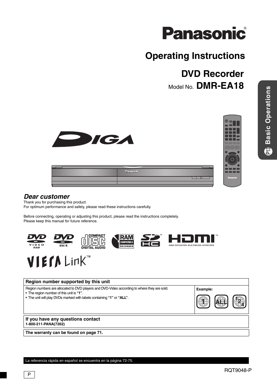 DMR-EA18 MANUAL PDF