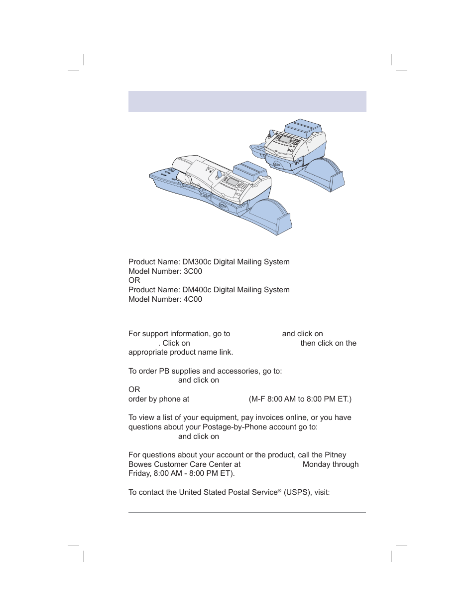 Pitney bowes contact list | Pitney Bowes DM400C User Manual | Page 5 / 196
