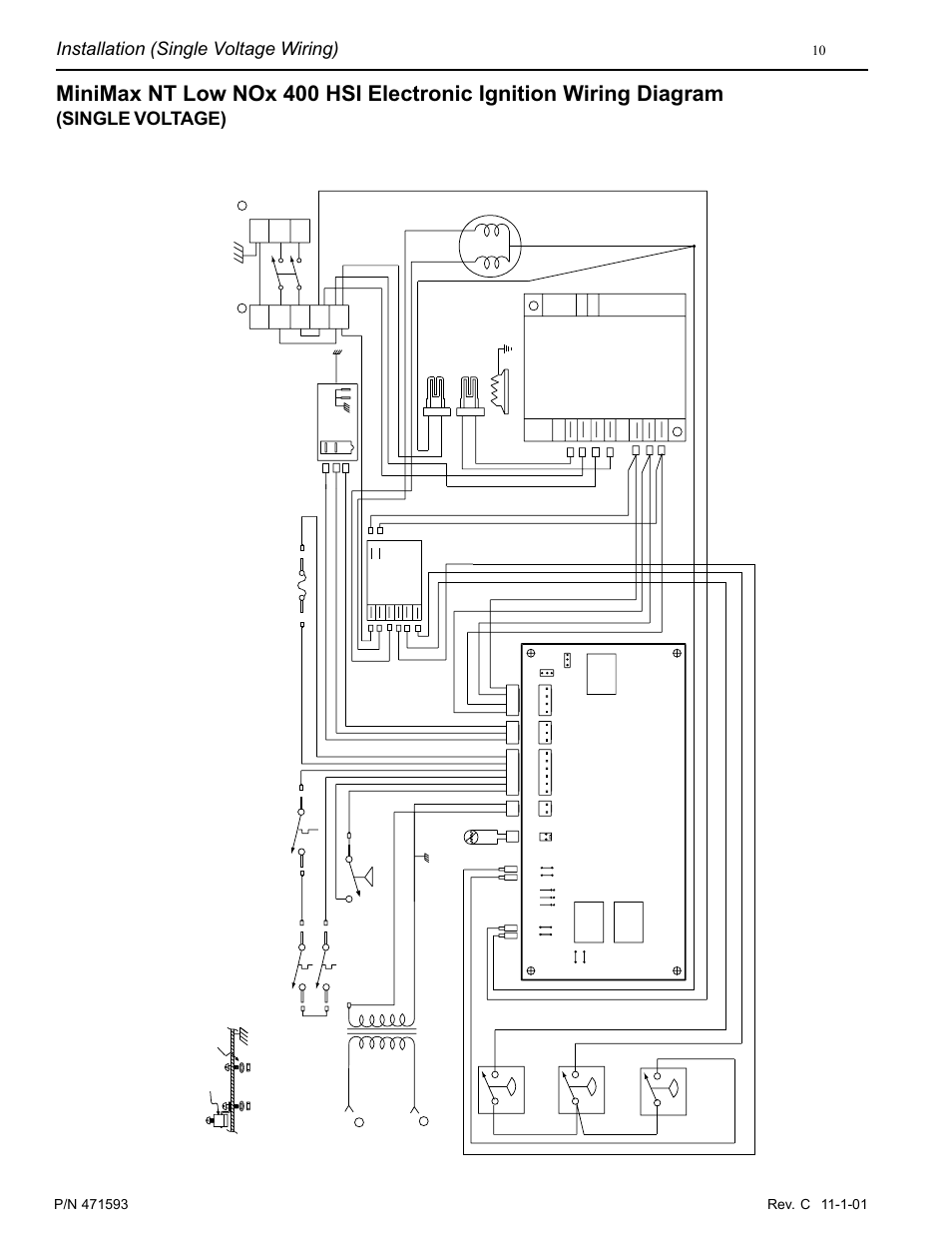 Installation (single voltage wiring), Single voltage), Minimax nt 400