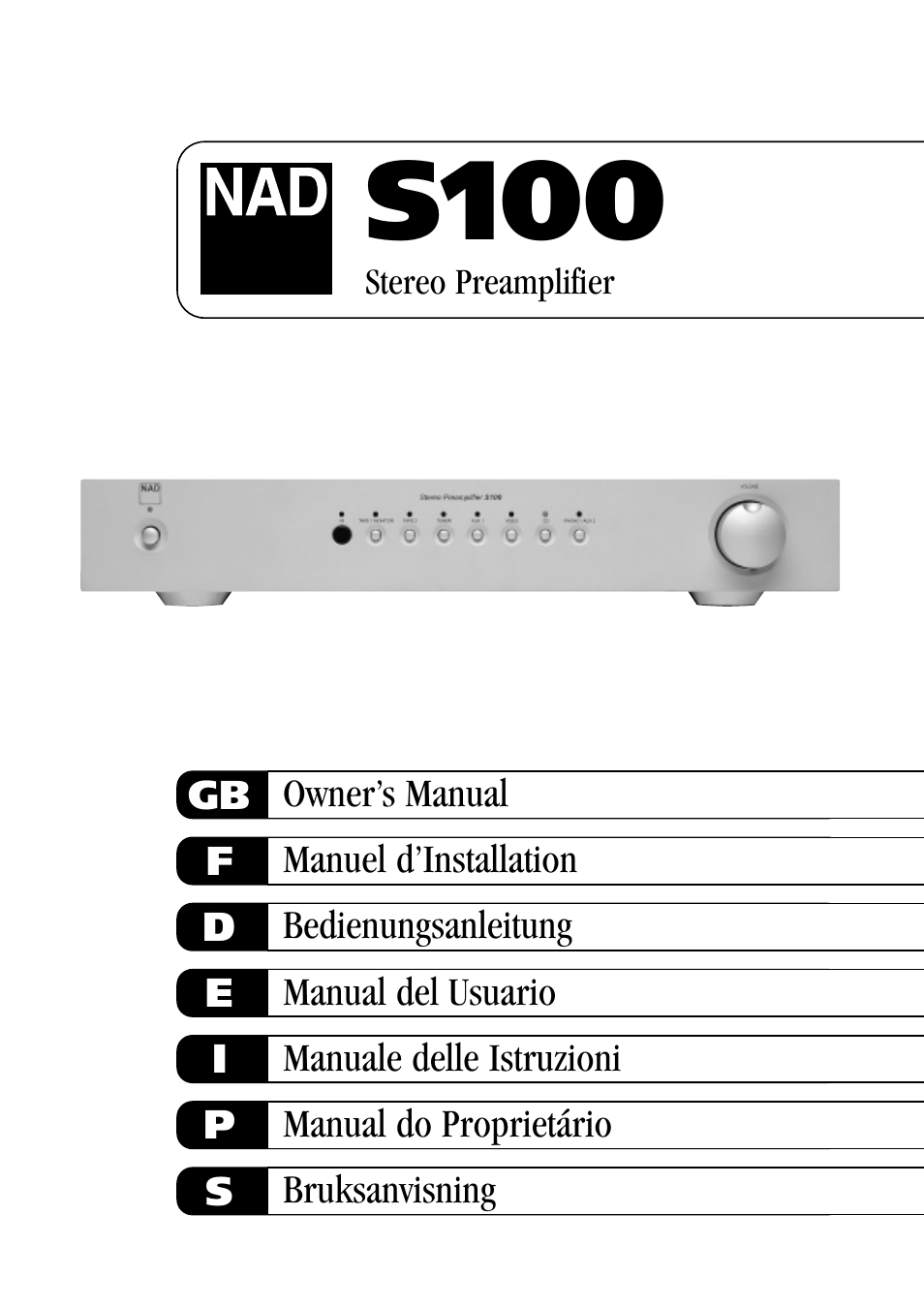 NAD S100 User Manual | 32 pages