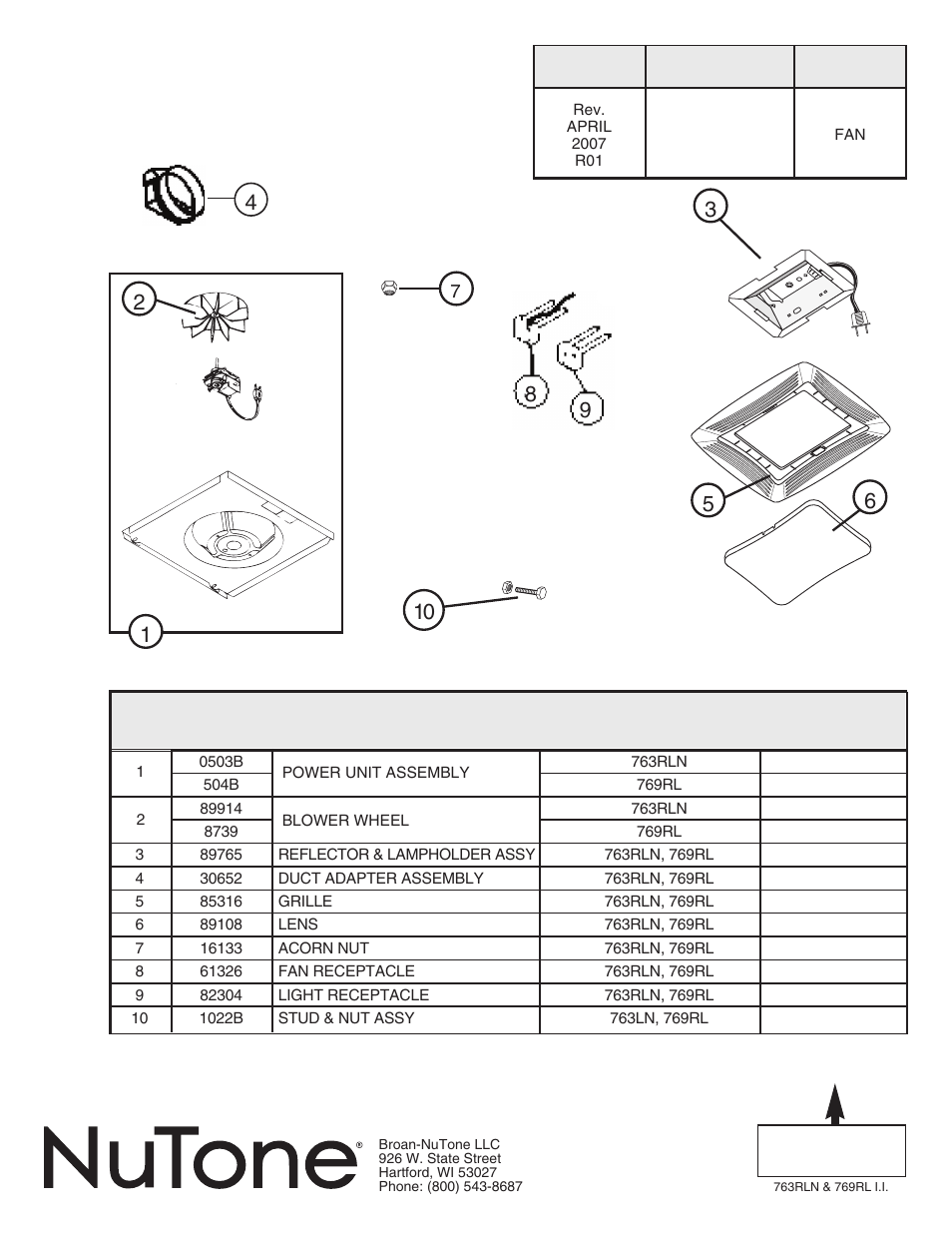 Nutone 769rl Manual Reading Industrial Wiring Diagrams