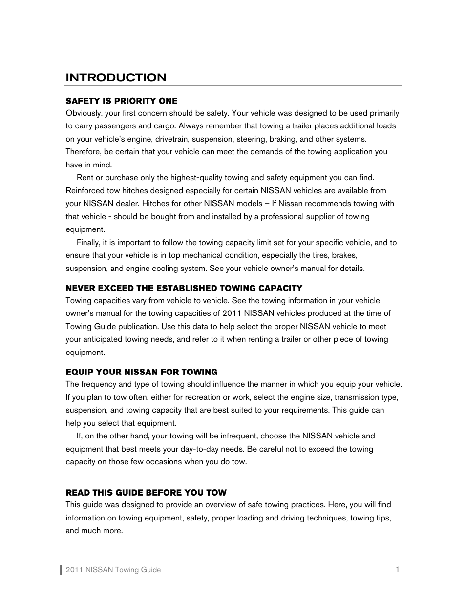 Introduction | NISSAN 2011 User Manual | Page 2 / 27