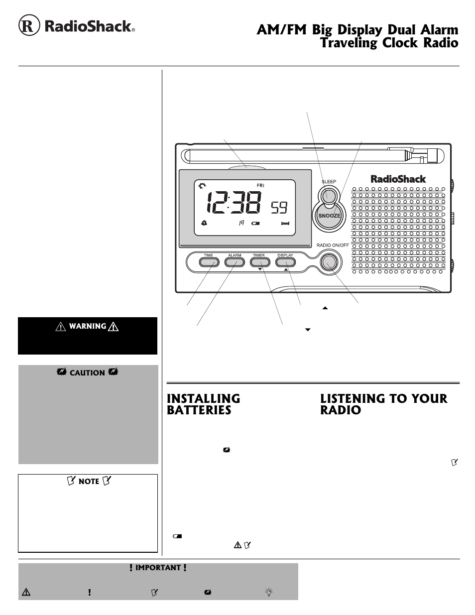 Radio Shack 12-220 User Manual | 4 pages