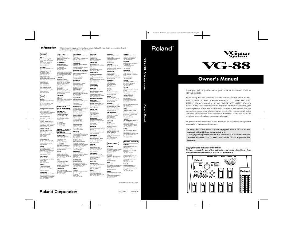Roland VG-88 User Manual | 84 pages