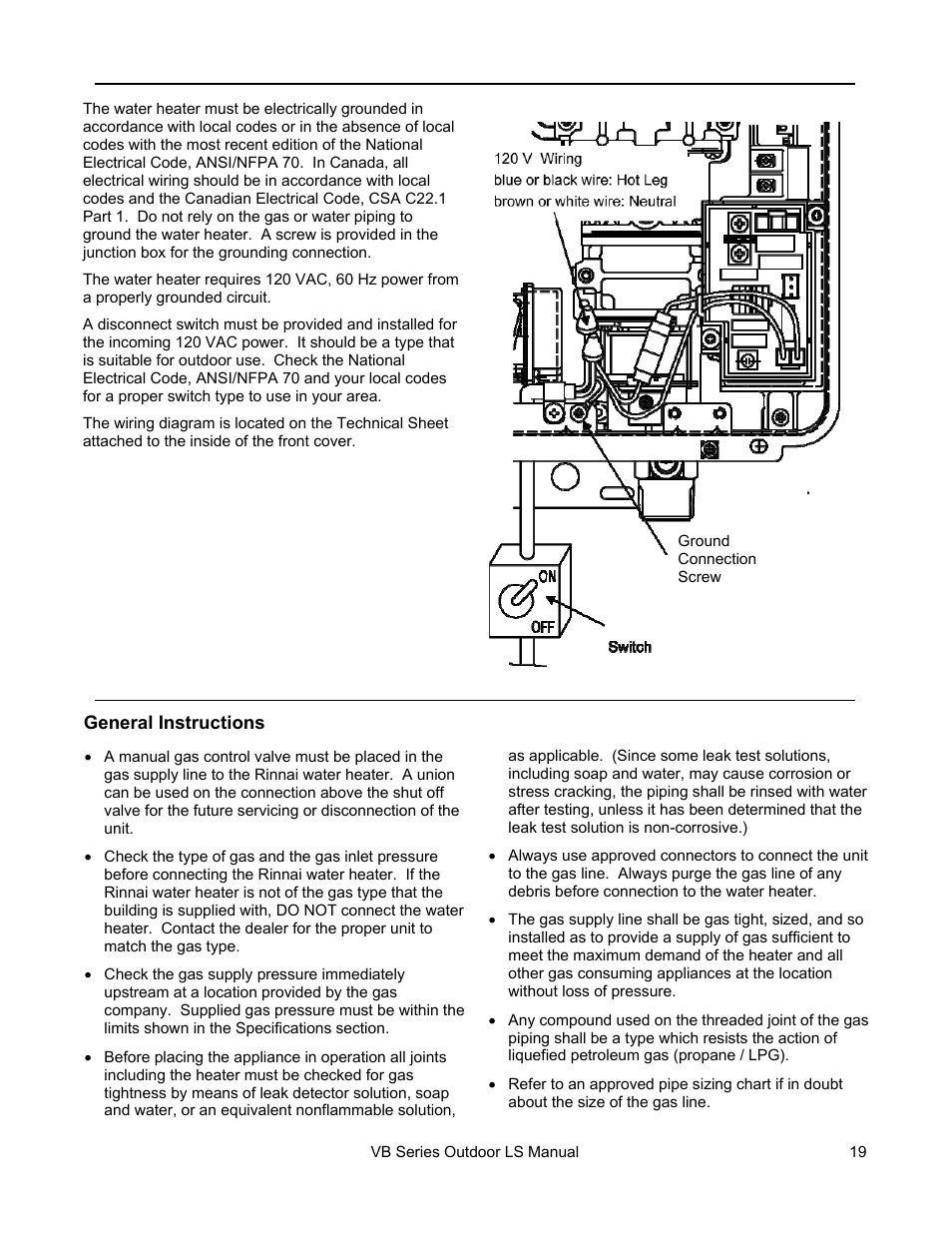 Rinnai RL75E User Manual | Page 19 / 60