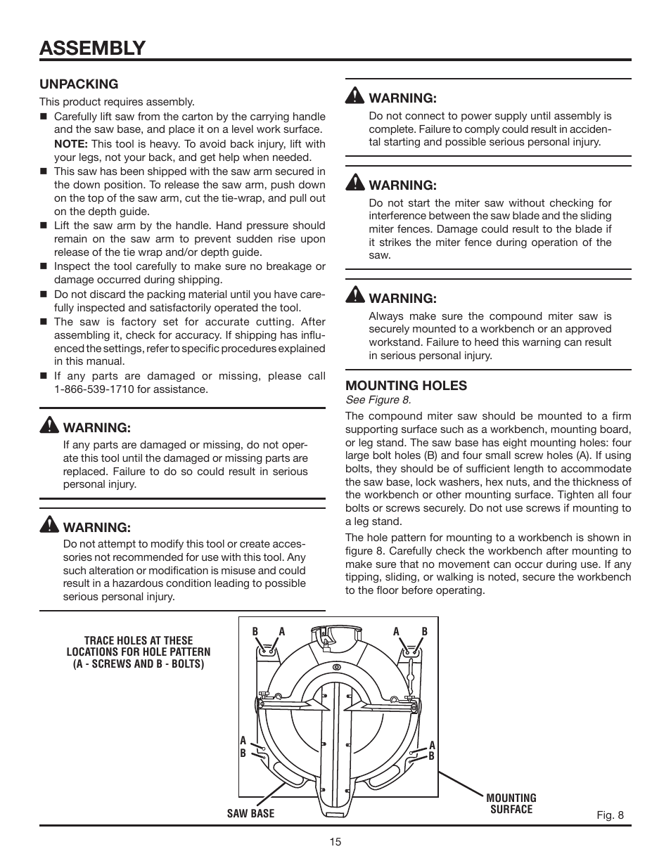 Assembly | RIDGID MS1290LZ User Manual | Page 15 / 40