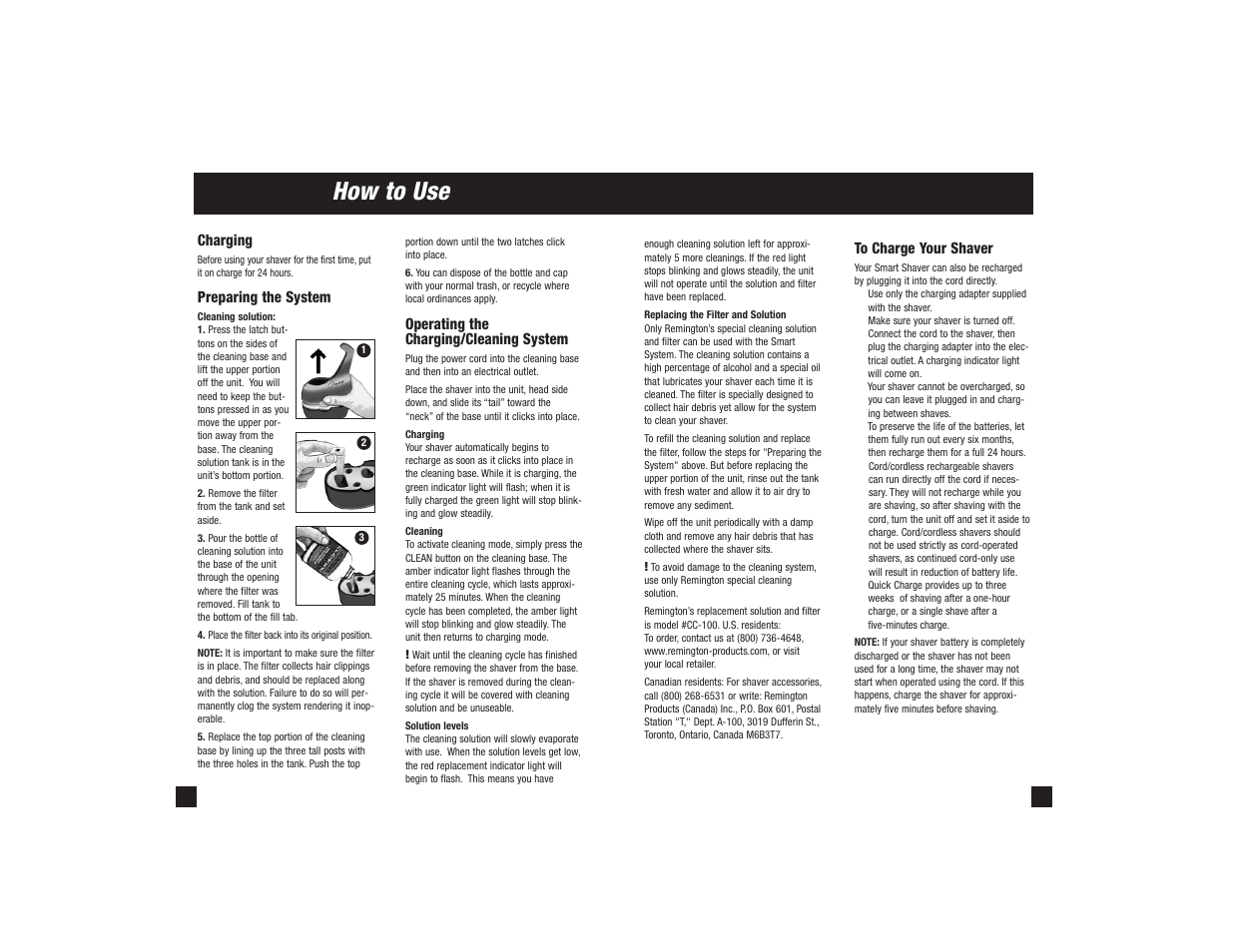 How to use | Remington R-9500 User Manual | Page 5 / 25