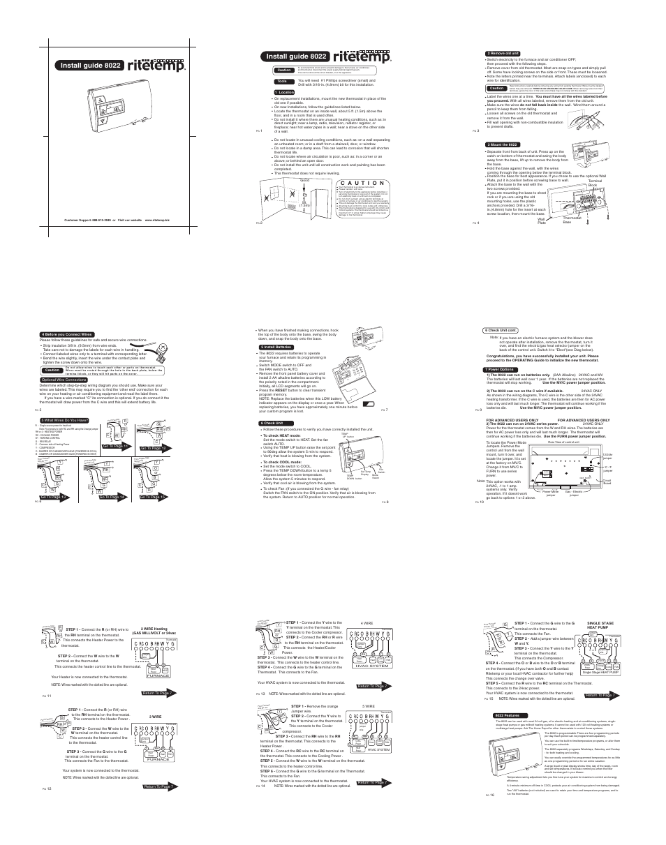 ritetemp 8022 User Manual | 9 pages