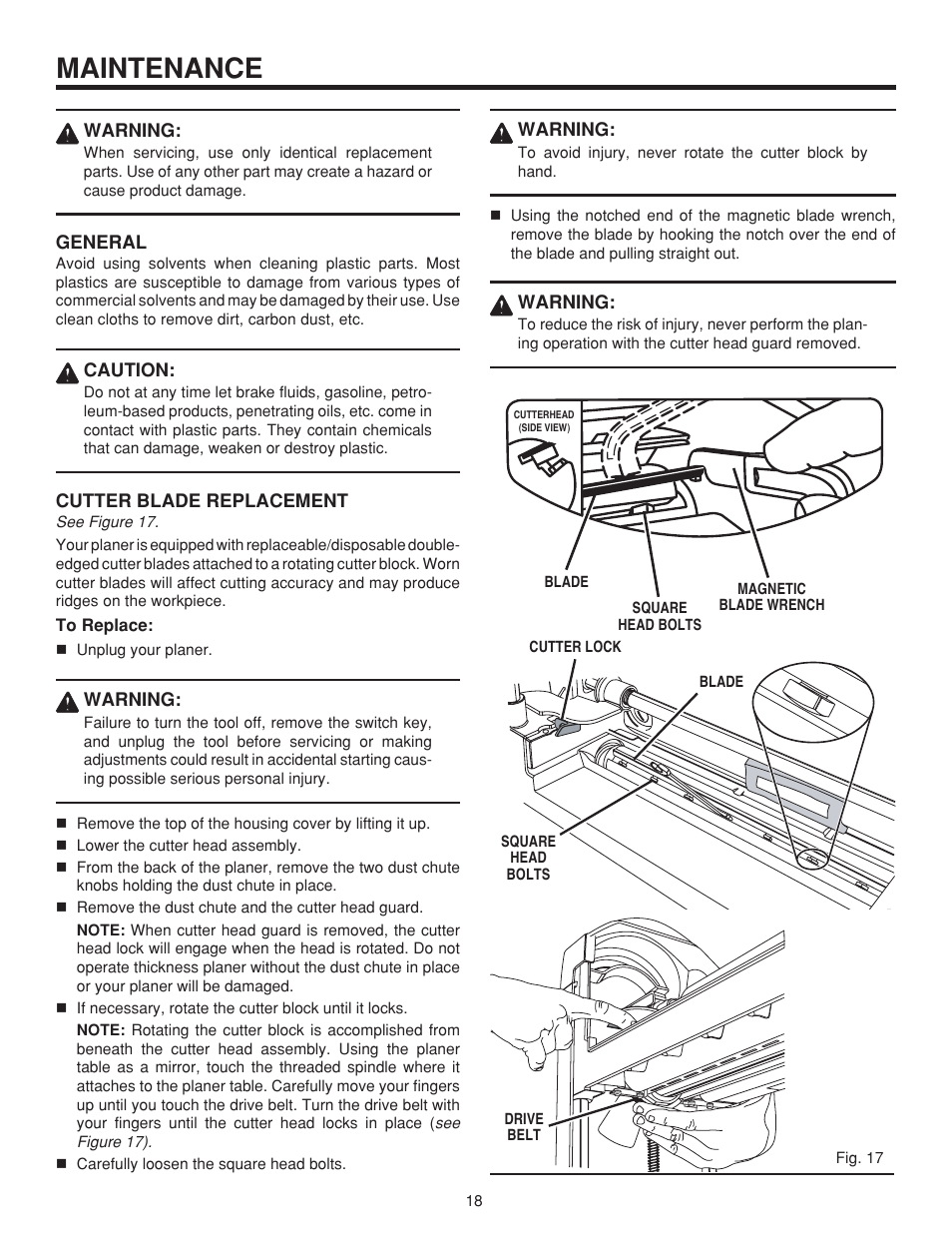 Maintenance | RIDGID TP1300LS User Manual | Page 18 / 24