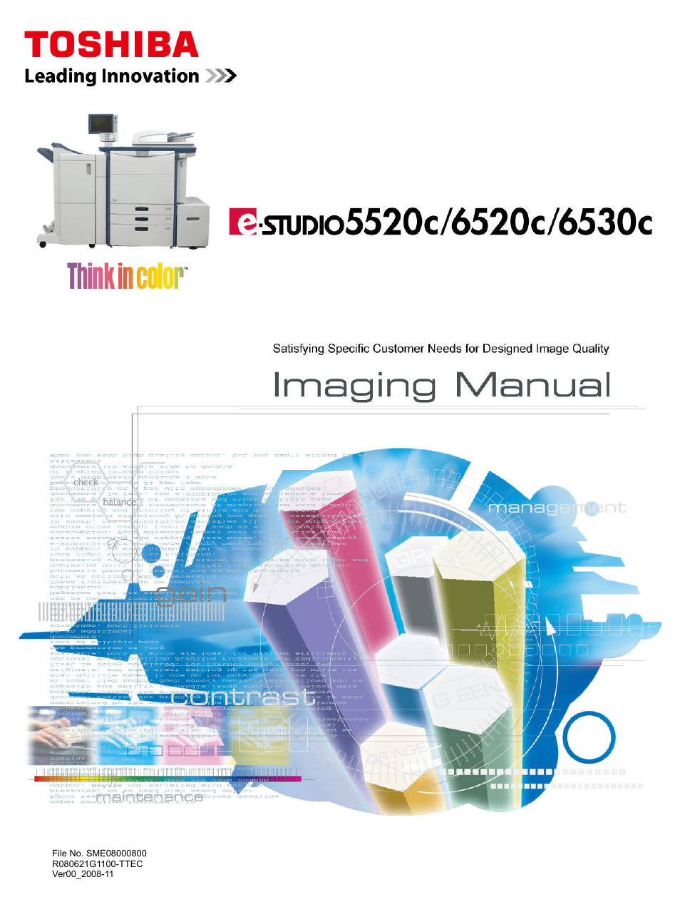 Toshiba e-Studio Imaging 6520c User Manual | 288 pages | Also for: e-Studio Imaging 6530c, e-Studio Imaging 5520c