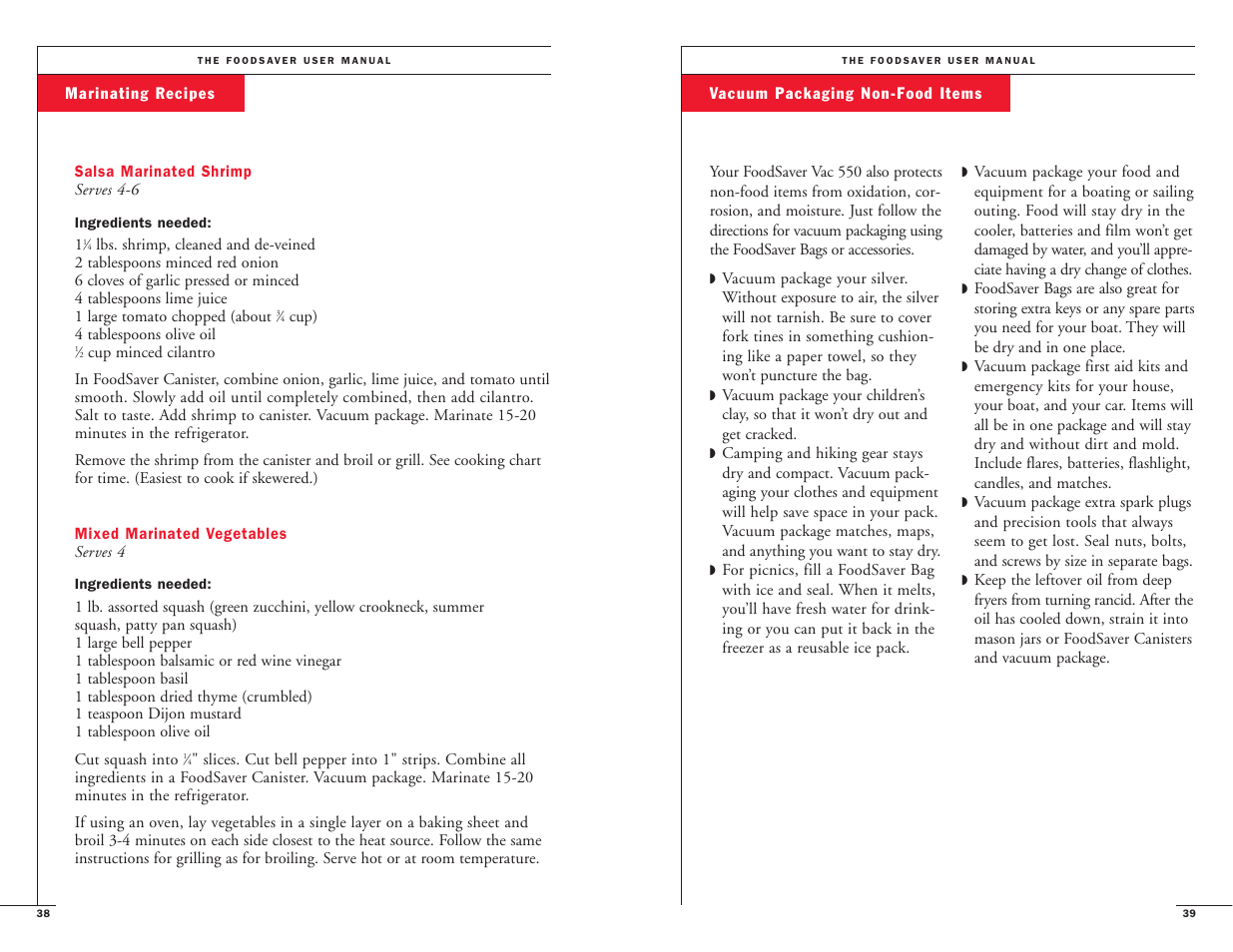 FoodSaver Vac 550 User Manual | Page 21 / 23