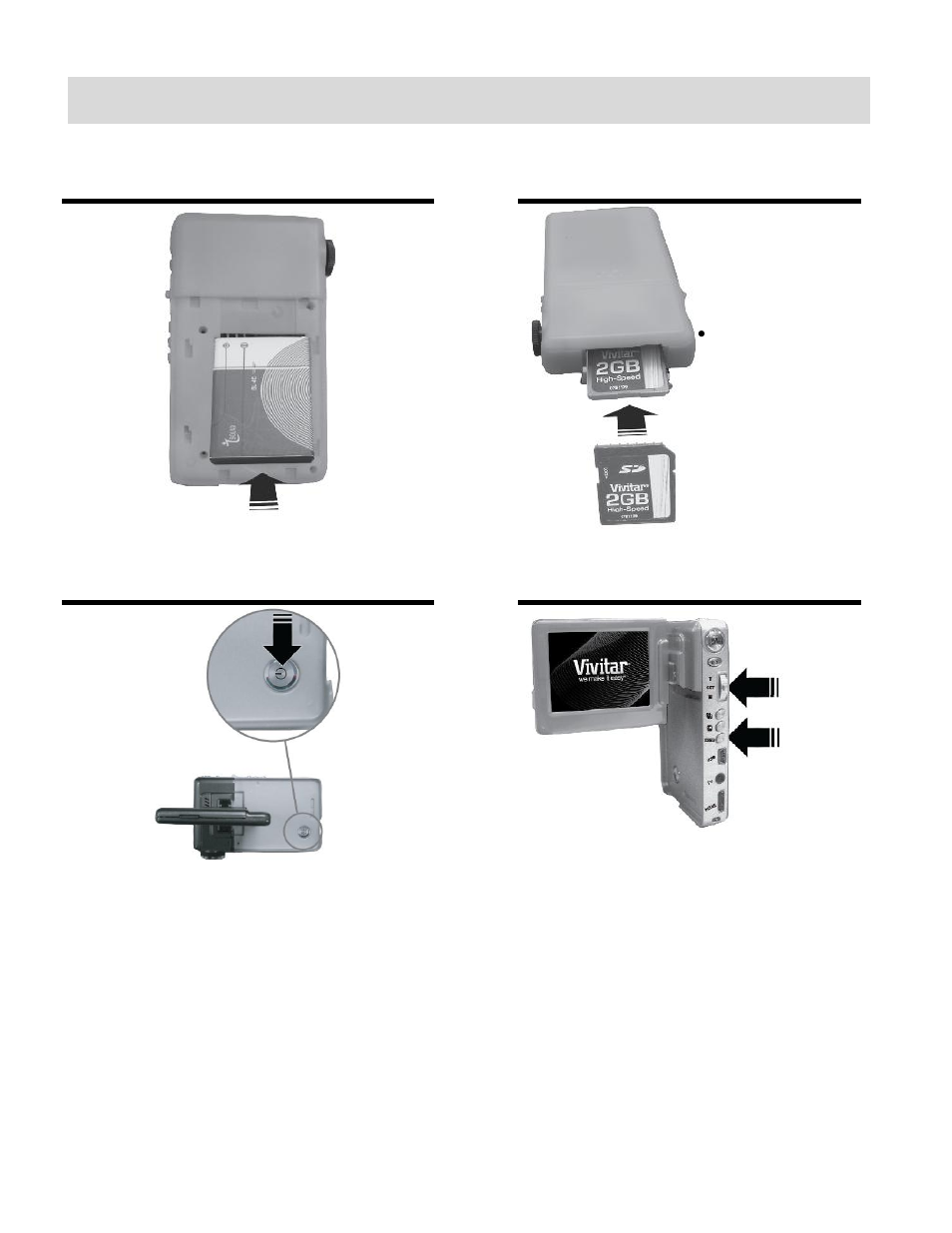 Initial camera setup | Vivitar DVR 925HD User Manual | Page 5 / 55