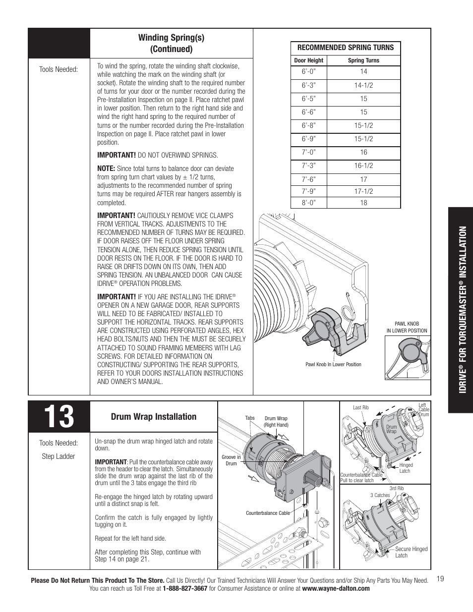 Idrive, For torquemaster, Inst alla tion | Wayne-Dalton IDRIVE PRO 3790