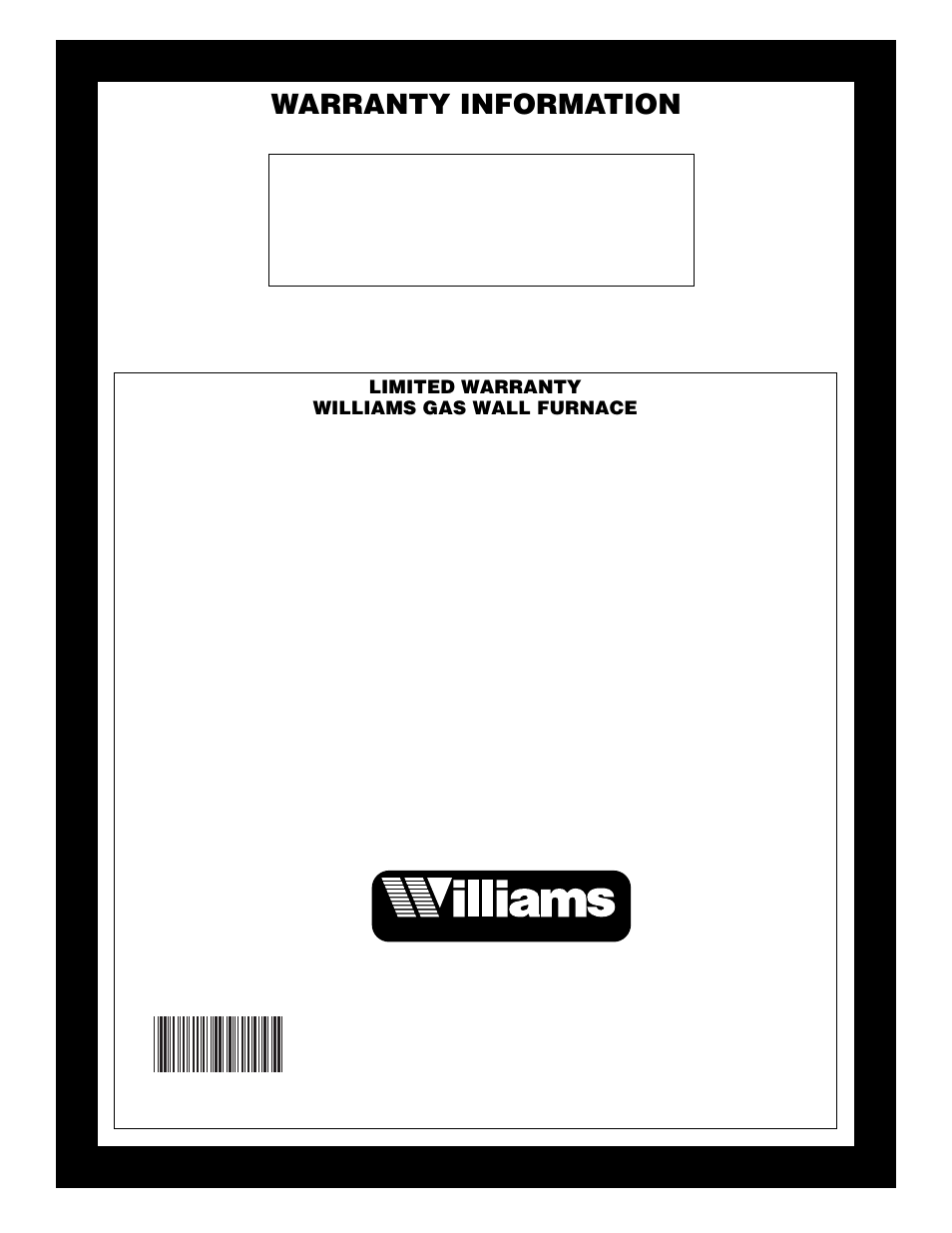 Warranty information | Williams 4003532 User Manual | Page 28 / 28