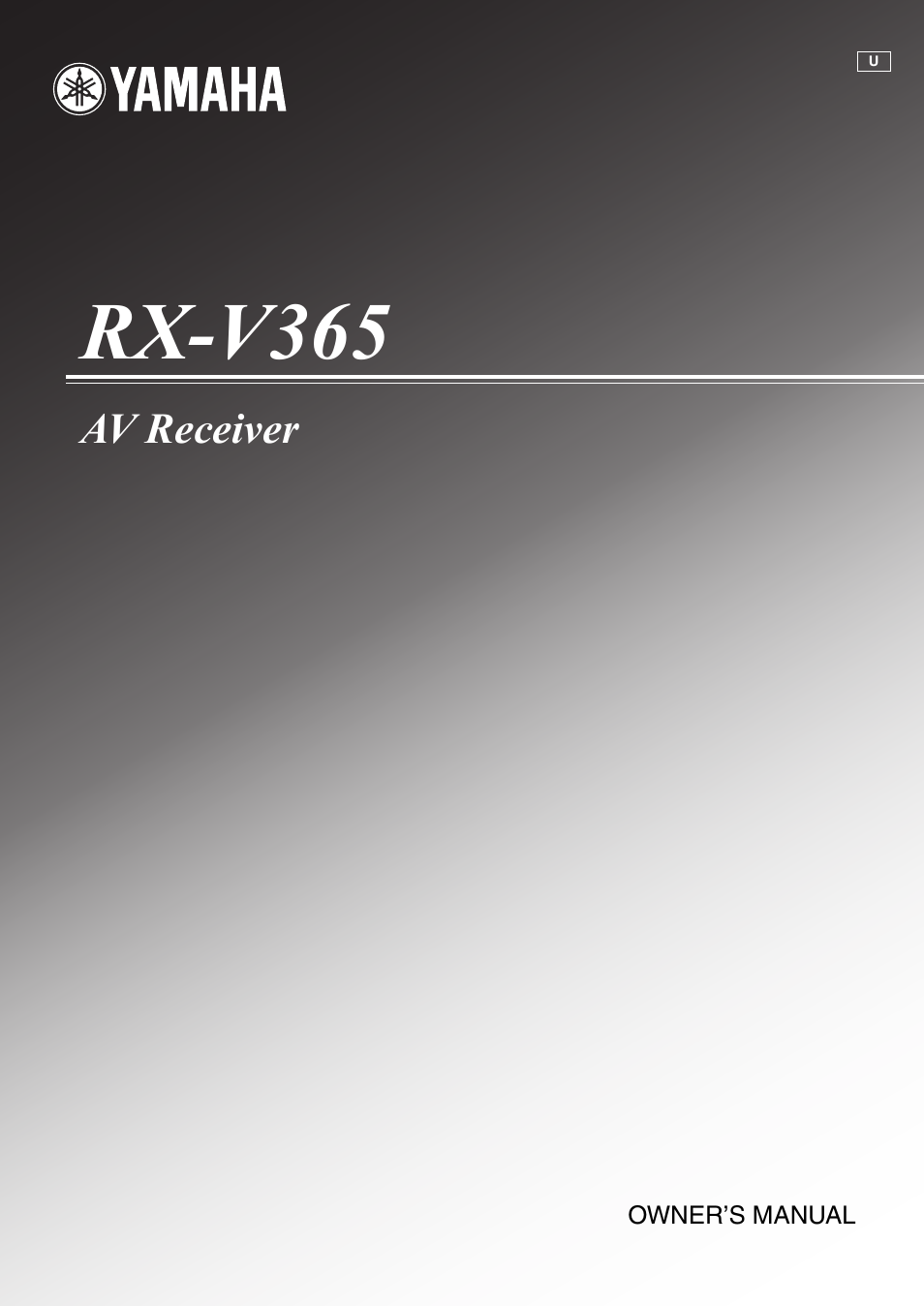 Yamaha RX-V365 User Manual | 60 pages