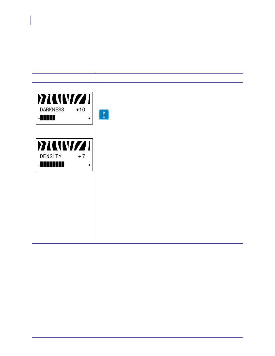 Standard printer parameters | Zebra ZM400 User Manual | Page 70 / 146