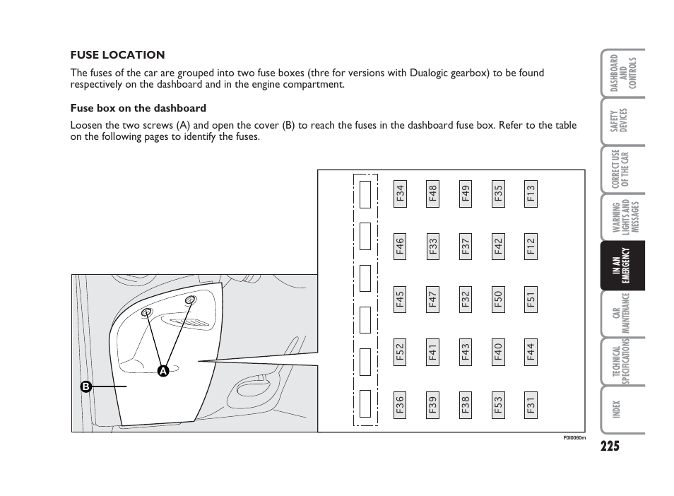 FIAT Punto Classic User Manual | Page 226 / 298