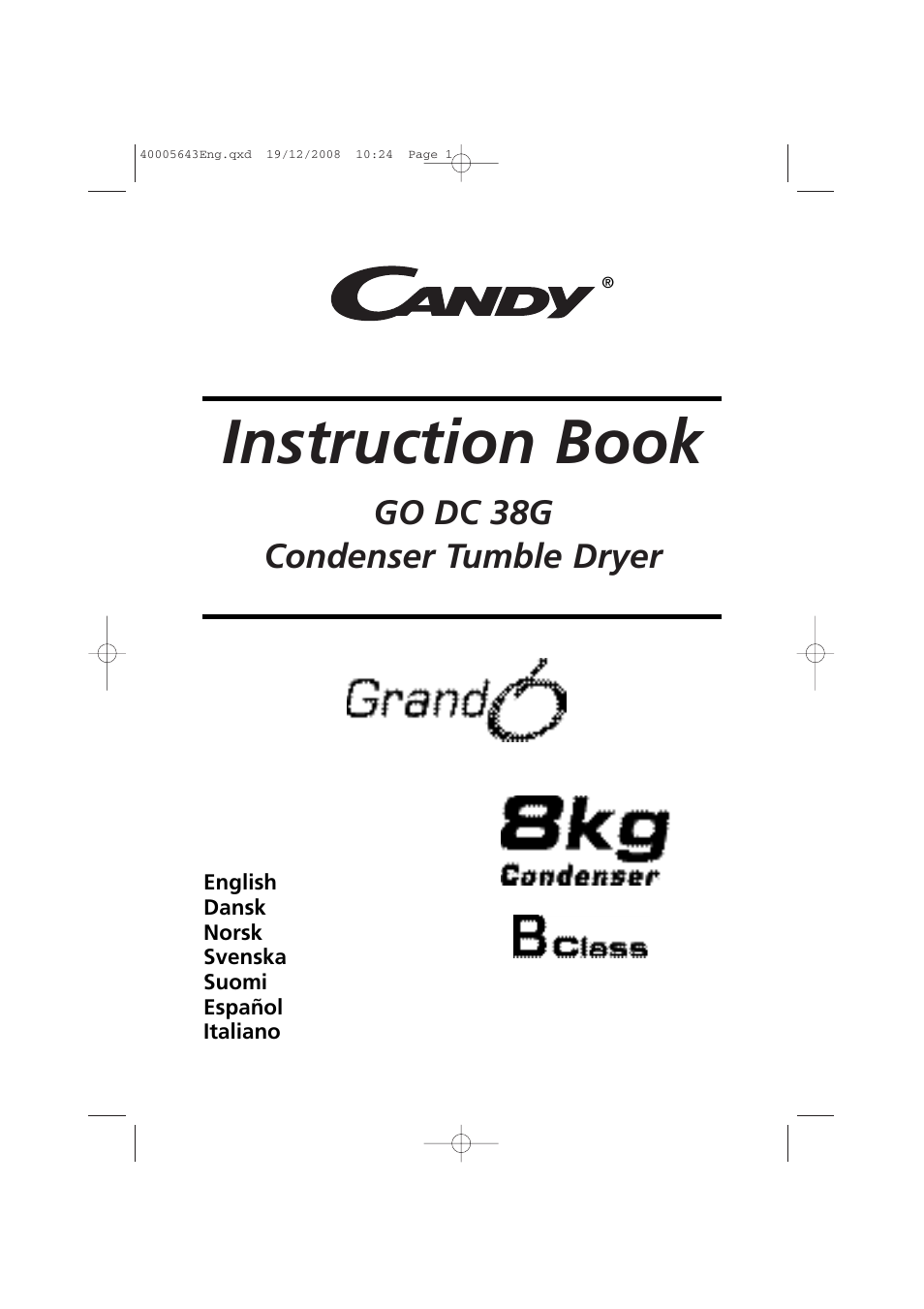 Инструкция candy g04 106 df