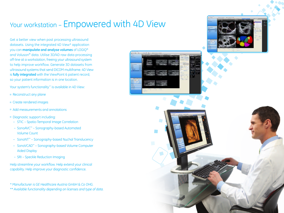 Empowered with 4d view, Your workstation | GE Healthcare ViewPoint 6
