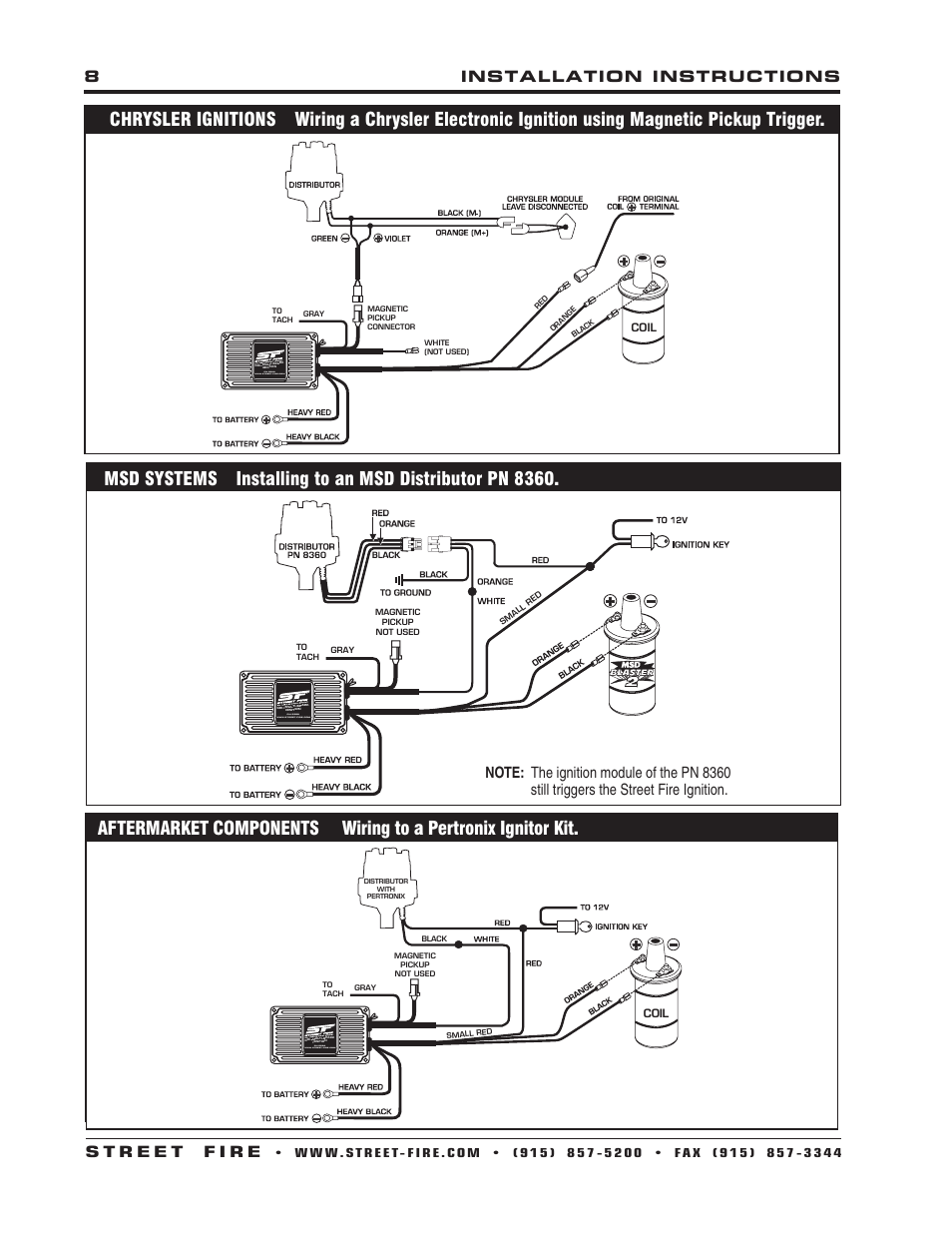 MSD 5520 Street Fire Ignition Control Installation User Manual | Page 8